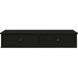  Zidna polica s ladicama crna 100x37,5x19 cm izrađeno drvo | Eponuda.ba