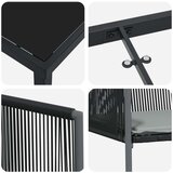vidaXL Set 4 Črna, svetlo siva PE ratan, pena, blago 54 x 60.5 x 83.5 cm | Shoptok.si