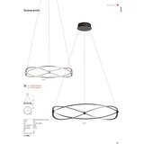 Redo 01-2251 - LED prigušiva luster na sajli QUARK LED/43W/230V 3000K hrom | Eponuda.com
