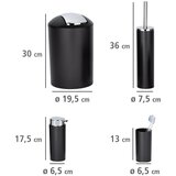 Wenko Črn plastičen komplet pripomočkov za kopalnico Calvo – | Shoptok.si