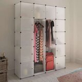 vidaXL modularni Ormar s 14 Odjeljaka Bijeli 37 x 146 x 180,5 cm | shoptok.hr