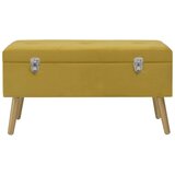  Klupa s pretincem za pohranu 80 cm boja senfa baršunasta | shoptok.hr