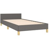  Za krevet s uzglavljem tamnosivi 90x190 cm od tkanine | shoptok.hr