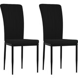 Maison Chic Jedilni stoli - Vzorci stoli 2 kosa črn žamet A219, (22031829) Cene