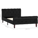  Posteljni okvir črn žamet 100x200 cm | Shoptok.si