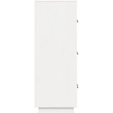  Visoka komoda bijela 67 x 40 x 108,5 cm od masivne borovine | shoptok.hr