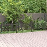  Ograda od kolaca sa stupovima 3 kom WPC 614 x 80 cm | shoptok.hr