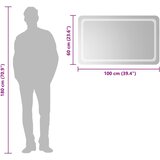  LED kupaonsko ogledalo 100x60 cm | shoptok.hr