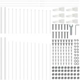  Vrtna Ograda 5 pcs Bijelo 170 x 215 cm Čelik s prahom premazan | shoptok.hr