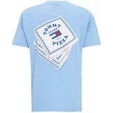 Tommy Jeans Majica 'FUN NOVELTY 2' modra / svetlo modra / rdeča / bela