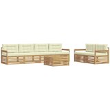  Set vanjskih sofa 7 kom. Bijela i krem Poliester 79 x 79 x 37 cm | shoptok.hr