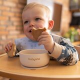 BabyOno Silikonska posuda s poklopcem, bež | shoptok.hr