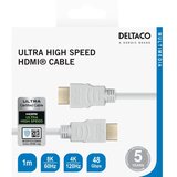 Deltaco ULTRA High Speed HDMI Kabel, 48Gbps, 1m, Bijeli | shoptok.hr