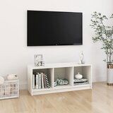 The Living Store TV omarica bela 104x33x41 cm trdna borovina - TV Omarica, (21375983) Cene