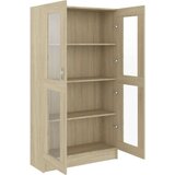  Vitrina sonoma hrast 82,5x30,5x150 cm iverna plošča | Shoptok.si