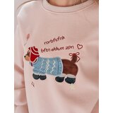DStreet Bluza damska oversize z haftem DOGSWEETY różowa | Shoptok.si