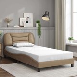  Okvir kreveta s LED svjetlom cappuccino 100x200 cm umjetna koža | shoptok.hr