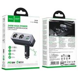  Auto punjač Hoco 1xUSB A + 1xUSB C + 2x priključak za upaljač PD QC3.0 max 240W/24V crni | Shoptok.si