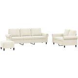  3-dijelni set sofa s jastucima krem baršunasti | shoptok.hr