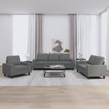  3-dijelni set sofa tamnosivi od tkanine Cijene