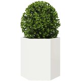  Vrtna sadilice 2 kom bijela šesterokutna 46x40x45 cm čelična | Eponuda.com