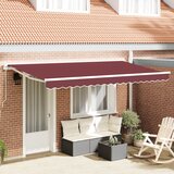 vidaXL Retraktilna tenda Burgundija 400x200 cm Tkanina in poliester | Shoptok.si