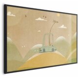  Plakat - Traveling Giraffe 42x29.7 Crni okvir | shoptok.hr
