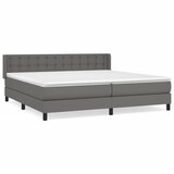 The Living Store Box spring postelja z vzmetnico siva 200x200 cm umetno usnje - Box Spring Postelja, (21521237) | Shoptok.si