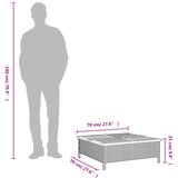  Vrtni stol sivi 70 x 70 x 25 cm od ratana i bagremovog drva | shoptok.hr
