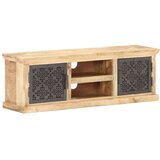 vidaXL TV omarica z jeklenimi vrati 120x30x40 cm trden mangov les | Shoptok.si