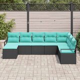  Set sofe 8 kom. Crna poliratan 287 x 177 x 85 cm | shoptok.hr