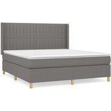vidaXL Okvir kreveta s oprugama i madrac svjetlosivi 180x200cm tkanina | shoptok.hr