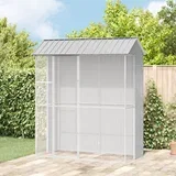 Aviarij za ptice Siva 215x110x247 cm Jeklo