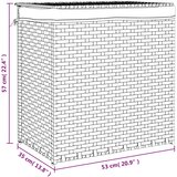  Košara za rublje s 2 odjeljka crna 53 x 35 x 57cm od poliratana | shoptok.hr