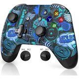 EasySMX brezžični switch pro krmilnik za nintendo switch/lite/oled z 4 programabilnimi gumbi - modra odprta embalaža u