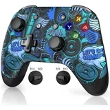 brezžični switch pro krmilnik za nintendo switch/lite/oled z 4 programabilnimi gumbi - modra odprta embalaža