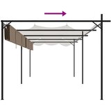 Pergola s pomičnim krovom smeđesiva 589x292x230 cm | Eponuda.ba