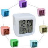 Iso RGB LCD budilka kameleon s termometrom na baterije Cene