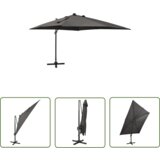  The Living Store Vrtni senčnik z LED lučkami antraciten 300 cm - Previsni Senčnik, (21742328) Cene