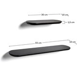 Kave Home Crne police u setu 2 kom 55 cm Arely – | shoptok.hr