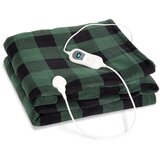 Klarstein Dr. Watson XXL, električna grijaća deka, 120 W, 200 x 180 cm, koraljno runo, siva, kocke | shoptok.hr