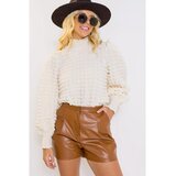 Fenzy Pulover S Teksturo, Bel | Shoptok.si