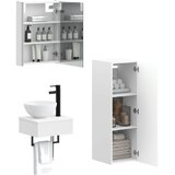  Set ormarića za kupaonicu 4 pcs Bijela 43 x 11,5 x 60,5 cm | shoptok.hr