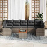  Sjedeća garnitura za vrt 8 kom. Siva poliratan 289 x 122,5 x 69 cm | shoptok.hr