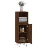  Kupaonski ormarić boja hrasta 30x30x100 cm konstruirano drvo Smeđa | shoptok.hr