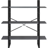 vidaXL Ormarić za knjige s 3 razine sivi 100 x 30 x 105 cm od borovine | shoptok.hr