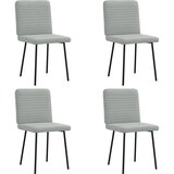 Maison Chic Jedilni stoli - Vzorci stoli 4 kosi svetlo siv žamet A898, (22032817) | Shoptok.si