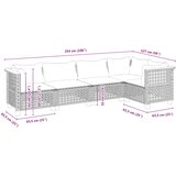  5-dijelni vrtni set sofa s jastucima bež od poliratana 63.5 x 63.5 x 62 cm | shoptok.hr