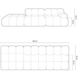 Micadoni Bež sofa od bouclé tkanine 282 cm Bellis – Home | shoptok.hr