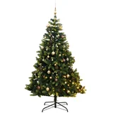  Umjetno božićno drvce 300 LED sa šarkama i kuglicama 210 cm